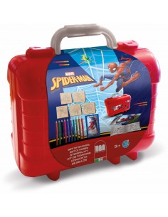 Spider-Man carrying Case travel with stamps and crayons MUL42817 Multiprint- Futurartshop.com