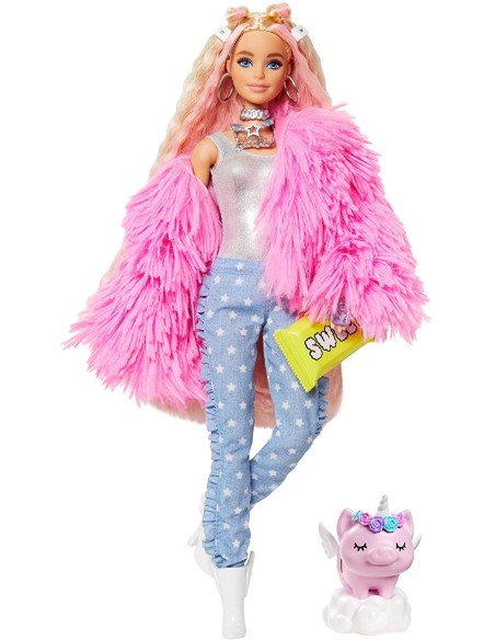 Barbie Extra Bambola con pelliccia rosa MAGGRN28 Mattel | Futurartshop.com