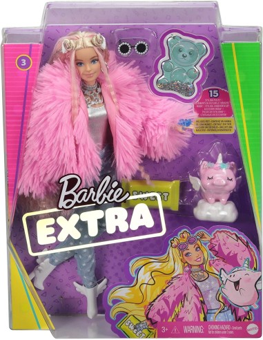 Barbie Extra Bambola con pelliccia rosa MAGGRN28 Mattel | Futurartshop.com