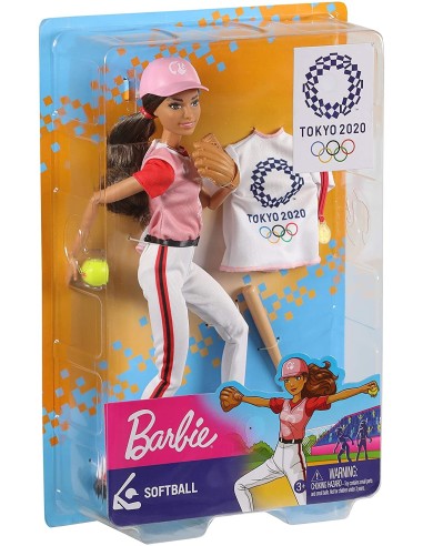 Barbie Olimpiadi Tokyo 2020 - Bambola Giocatrice di Softball MATGJL73/GJL77 Mattel | Futurartshop.com