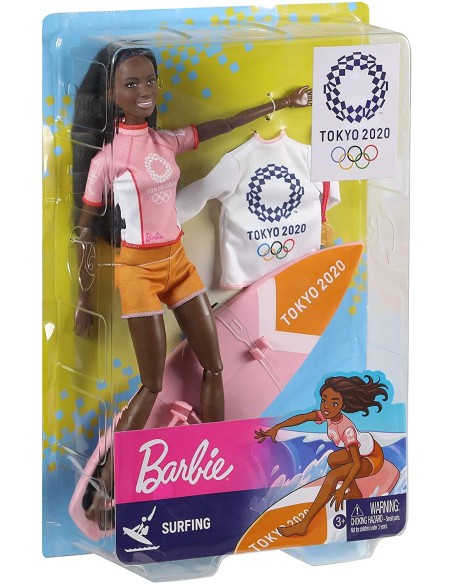 Barbie Olimpiadi Tokyo 2020 - Bambola Surfista MATGJL73/GJL76 Mattel | Futurartshop.com