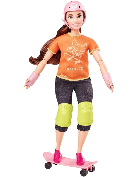 Barbie Olimpiadi Tokyo 2020 - Bambola Skateboard MATGJL73/GJL78 Mattel | Futurartshop.com