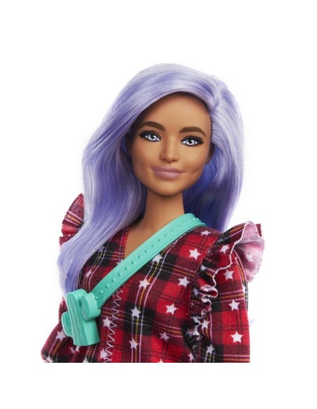 Barbie Fashionistas Doll Dress plaid and hair lil 157 MATFBR37/GRB49 Mattel | Futurartshop.com