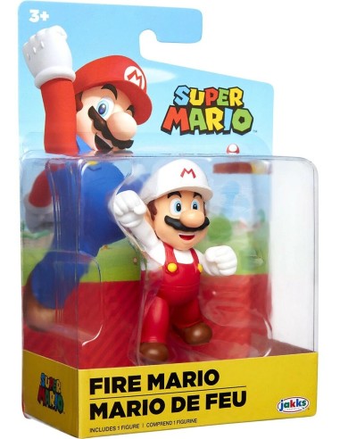 Super Mario - Fire Mario con braccio alzato JAK40551 Jakks Pacific | Futurartshop.com
