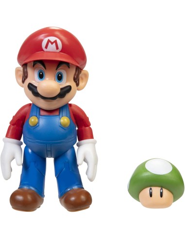 Super Mario - Personaggio Mario con 1-up fungo JAK40675 Jakks Pacific | Futurartshop.com