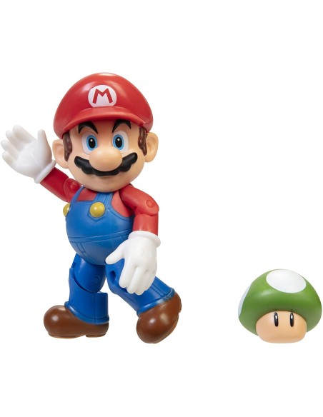 Super Mario - Personaggio Mario con 1-up fungo JAK40675 Jakks Pacific | Futurartshop.com