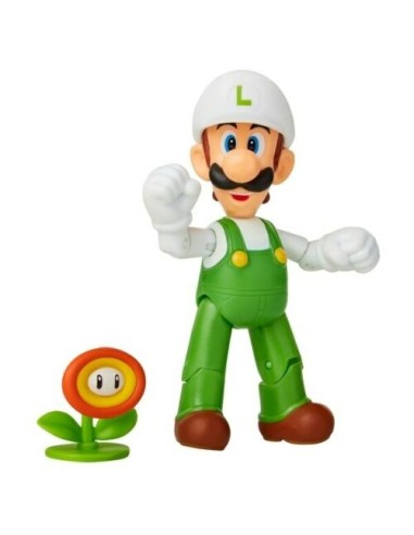 Super Mario - Personaggio fire Luigi con fiore di fuoco JAK40676 Jakks Pacific | Futurartshop.com