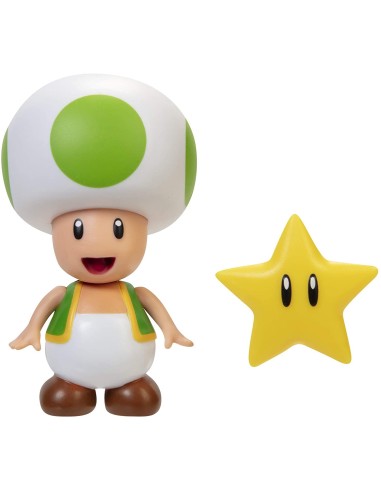 Super Mario - Personaggio Green toad con super star JAK40679 Jakks Pacific | Futurartshop.com
