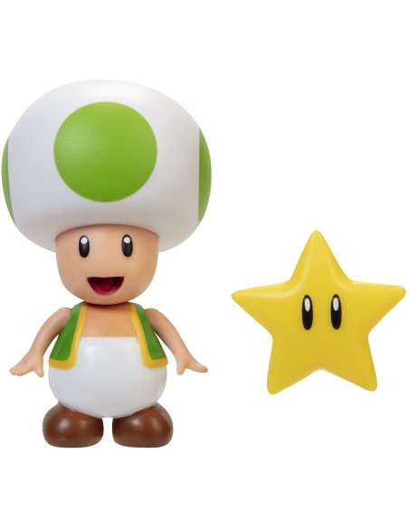 Super Mario - Personaggio Green toad con super star JAK40679 Jakks Pacific | Futurartshop.com
