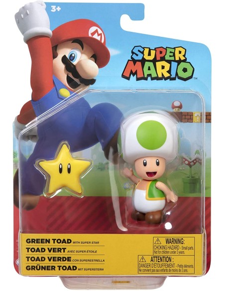 Super Mario - Character of the Green toad with super star JAK40679 Jakks Pacific | Futurartshop.com