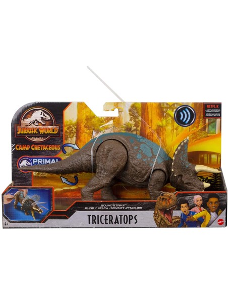 Jurassic World Camp cretaceous shot sound - Triceratops MAGGJN64/GVH66 Mattel | Futurartshop.com