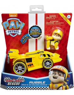 Paw Patrol - Fahrzeug mit sound race-und go-Rubble 6054502/20119529 Spin master- Futurartshop.com