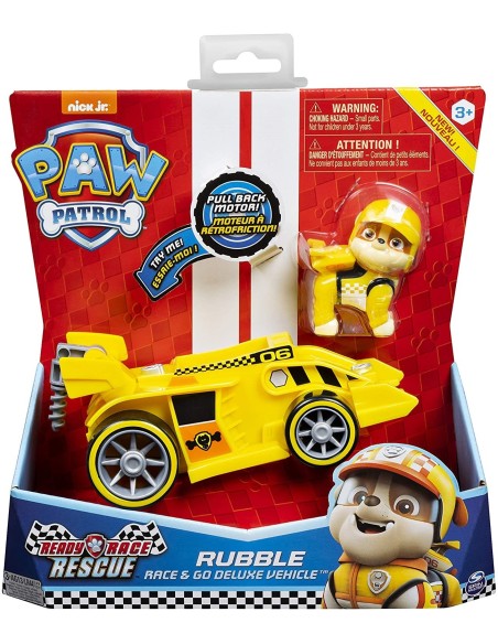 Paw Patrol - Vehicle with sounds race and go Rubble MAG6054502/20119529 Spin master | Futurartshop.com