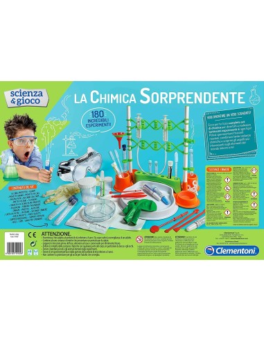 La Chimica Sorprendente con 180 esperimenti GEF19109 Clementoni | Futurartshop.com