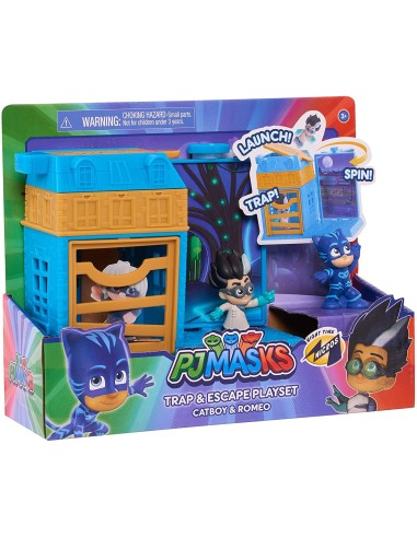 Pj Masks - Catboy and Romeo mini Playset trap and escape OLT95695/95696 Giochi Preziosi | Futurartshop.com