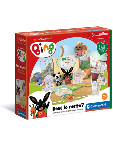 Bing where I put it? environments and illustrated tiles interlocking CLE16284 Clementoni | Futurartshop.com