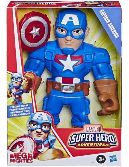 Super Hero Adventures mega Captain America HASE7105ES01 Hasbro | Futurartshop.com