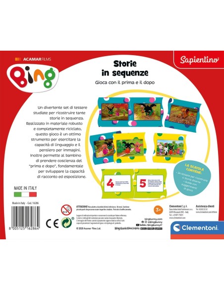 Sapientino - Bing storie in sequenze CLE16286 Clementoni | Futurartshop.com