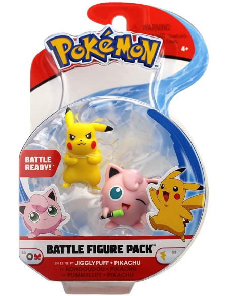 Pokémon - 2 Characters, jigglypuff, and Pikachu GIOPKE12100/1 Tomy | Futurartshop.com