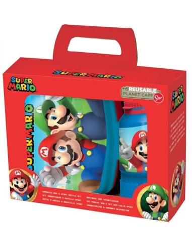 Super Mario - Gift Box Borraccia più porta merenda RTIST21473 Futurart | Futurartshop.com