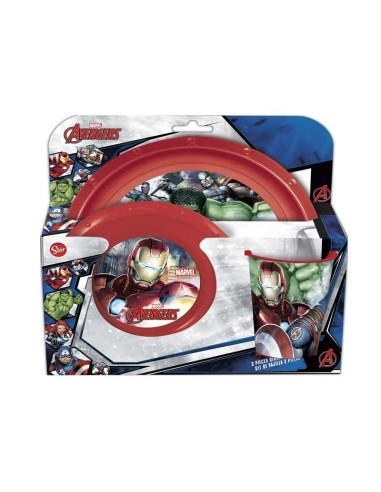 Marvel Avengers - Sets of Plates with Glass 4MMV-ST20315 Futurart | Futurartshop.com
