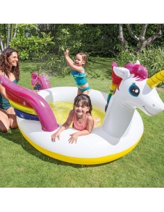 Pool unicorn with sprayer ICE57441NP Intex | Futurartshop.com 2