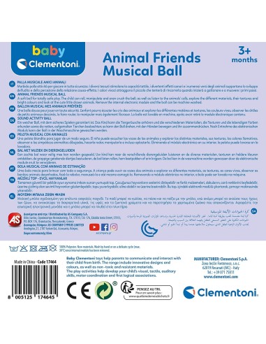 Musical ball friends animals CLE17464 Clementoni | Futurartshop.com