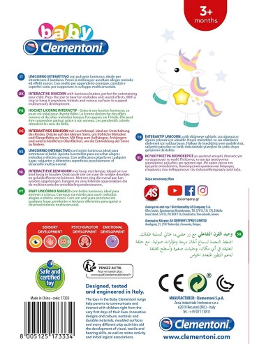 Baby Sonaglino magic Unicorn CLE17333 Clementoni | Futurartshop.com