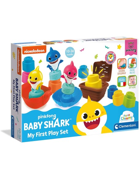 Baby Shark My First Play Set soft constructions CLE17426 Clementoni | Futurartshop.com