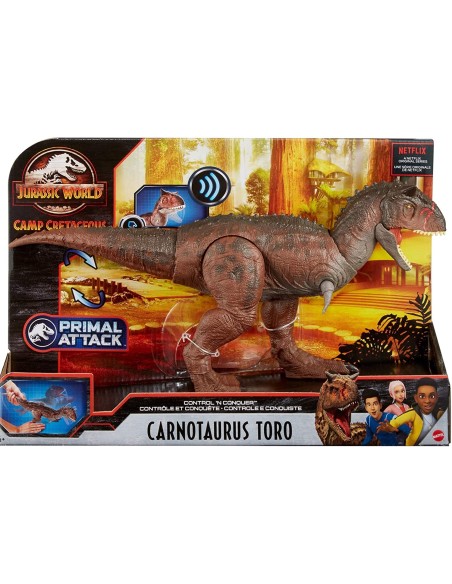 Jurassic World-Carnotaurus Taurus controls and conquers ROCGNL07 Mattel | Futurartshop.com