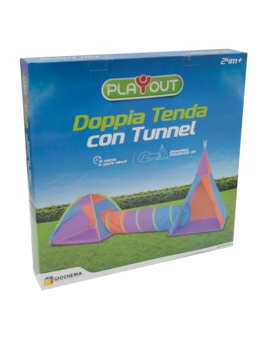 Play Out - Doppia Tenda con tunnel GIOGGI190156 Giochi Preziosi | Futurartshop.com