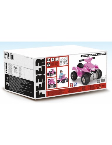 Pink racy electric Quad 6V FAM800011422 Feber | Futurartshop.com