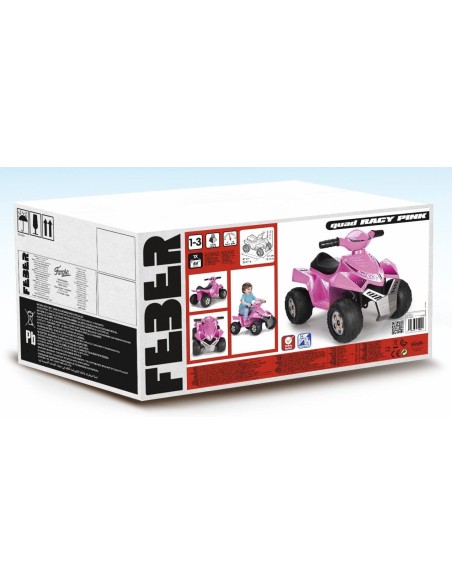Pink racy electric Quad 6V FAM800011422 Feber | Futurartshop.com