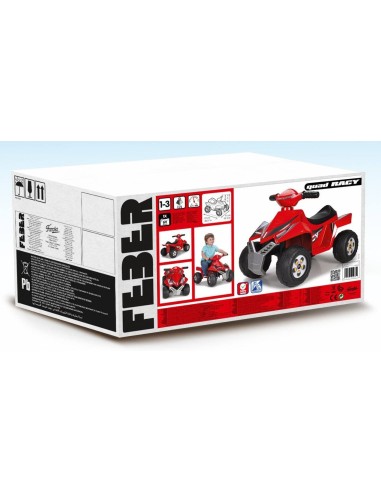 Quad elettrico Racy Rosso 6V FAM800011252 Feber | Futurartshop.com