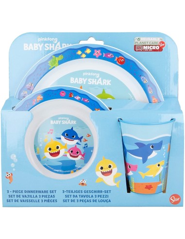 Baby Shark Set pranzo 3 pezzi 4M13549 Futurart | Futurartshop.com
