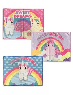 Set 3 Tovagliette Unicorno in cotone 4MKL10544 Futurart | Futurartshop.com