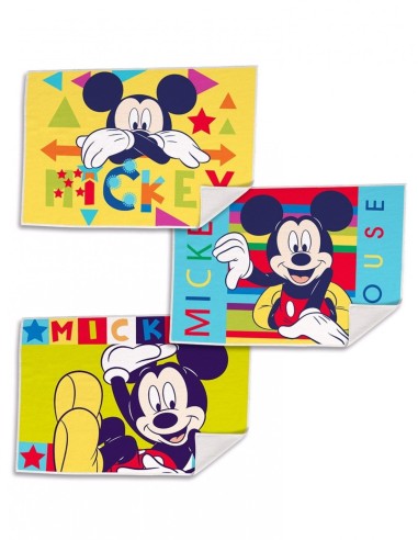 Set of 3 Disney Mickey Mouse cotton placemats 4MWD21038 Futurart | Futurartshop.com
