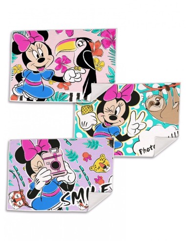 Set of 3 Cotton Minnie placemats 4MWD21039 Futurart | Futurartshop.com