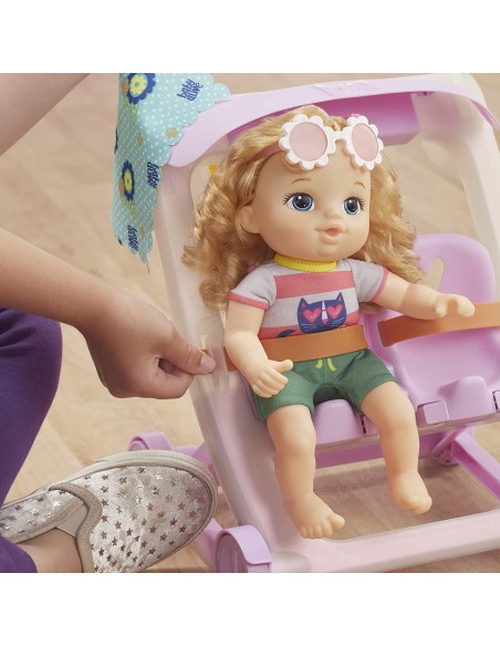 Baby alive Littles blonde doll with trolley ROUE7182 Hasbro | Futurartshop.com