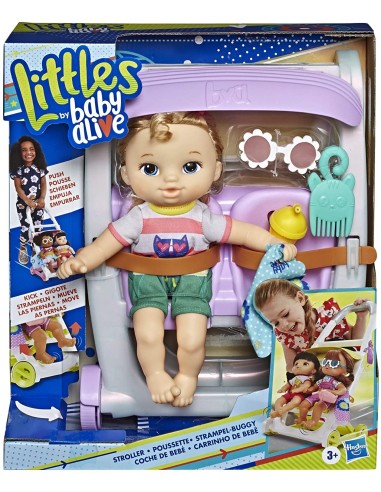 Baby Alive Littles Bambola bionda con trolley ROUE7182 Hasbro | Futurartshop.com