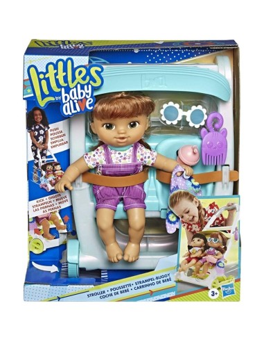 Baby Alive Littles Bambola bruna con trolley ROUE7183 Hasbro | Futurartshop.com