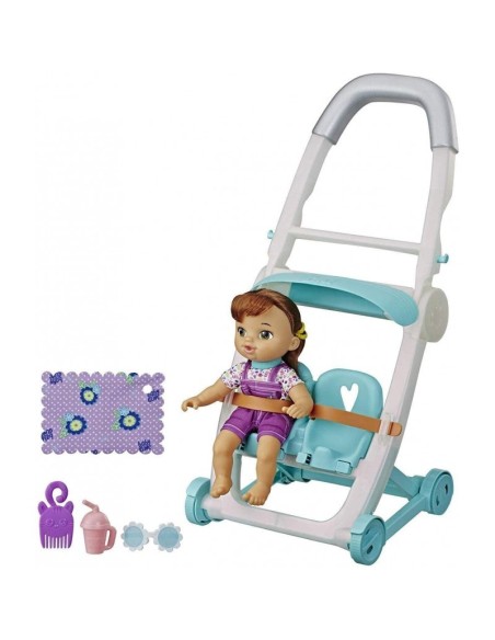 Baby Alive Littles Bambola bruna con trolley ROUE7183 Hasbro | Futurartshop.com