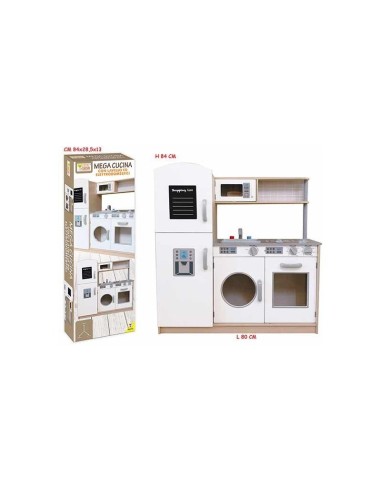 Mega Cucina in legno con lavello ed elettrodomestici TEO40603 Teorema | Futurartshop.com