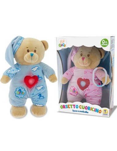 Orsetto cuoricino luce e melodia TEO39392 Teorema | Futurartshop.com