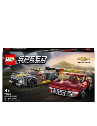 Lego Speed Champions 76903-Chevrolet Corvette C8.R e 1968 LEG6332470 Lego | Futurartshop.com