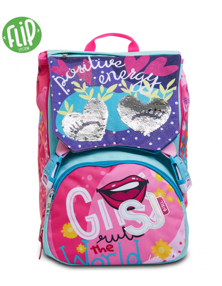 SJ Gang - Zaino sdoppiabbile Big Gang facce da sj girl SEV2C2002162-348 Seven | Futurartshop.com