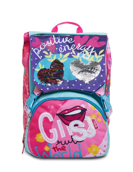 SJ Gang - Zaino sdoppiabbile Big Gang facce da sj girl SEV2C2002162-348 Seven | Futurartshop.com
