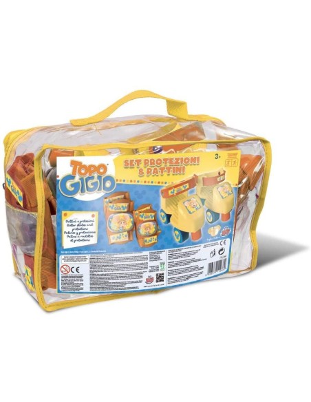 Topo Gigo Set of roller Skates and knee pads GRATPU13000 Grandi giochi | Futurartshop.com