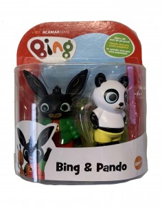 Bing-pareja de personajes Pando y Bing con chaqueta GIOBNG10B01-1 Giochi Preziosi- Futurartshop.com