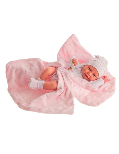 Reborn Carla doll with pink cover KRE50020 Antonio Juan | Futurartshop.com